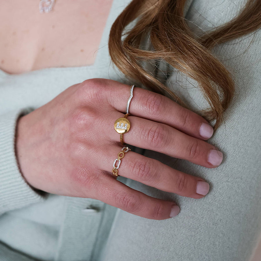 14kt Gold Linked Forever to You Stackable Ring