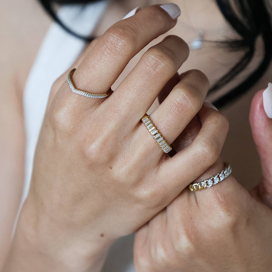 14kt Gold Climbing the Castillo Stackable Ring