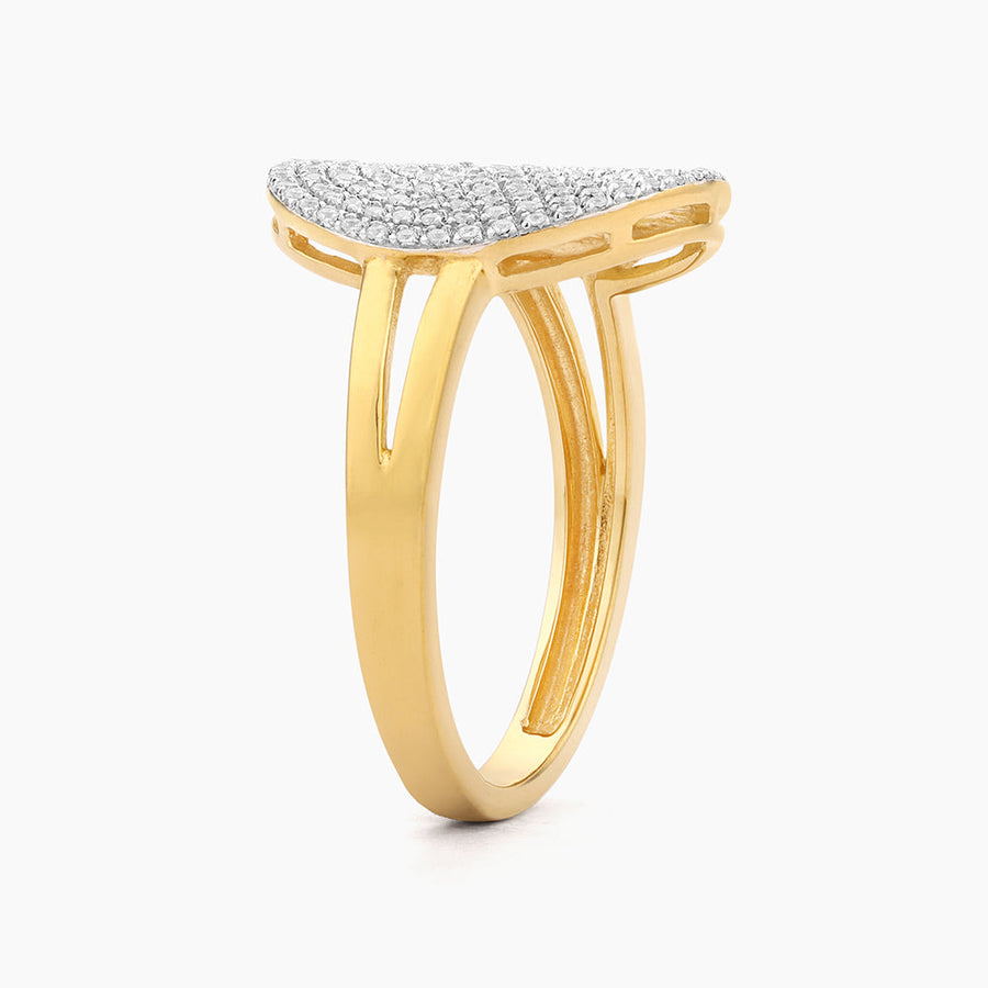 14kt Gold Right Round Statement Ring