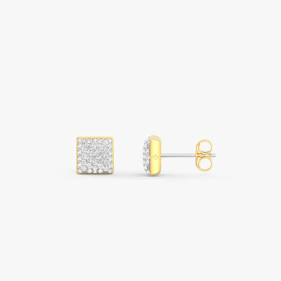 Two-Tone Community Studs in Gold