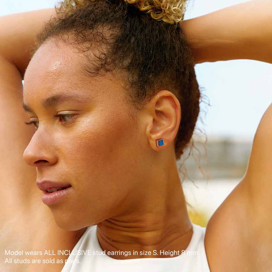 Square Studs Earrings in Sienna