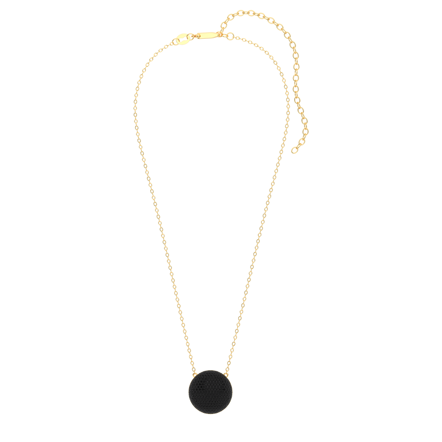 Hello Ella Sphere Pendant Necklace in Black