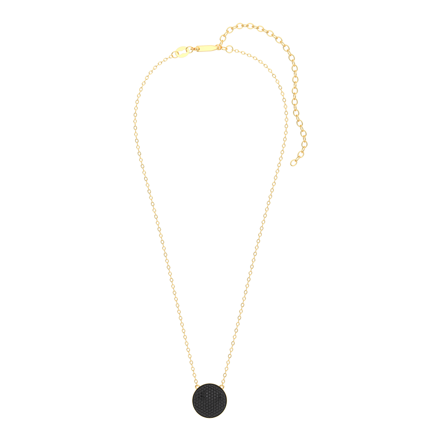 Hello Ella Sphere Pendant Necklace in Black