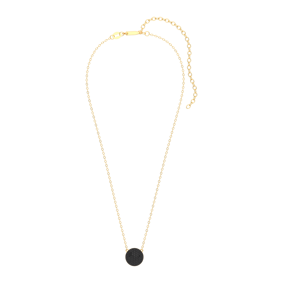 Hello Ella Sphere Pendant Necklace in Black