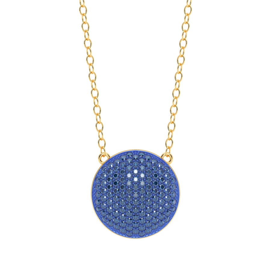 Hello Ella Sphere Pendant Necklace in Blue