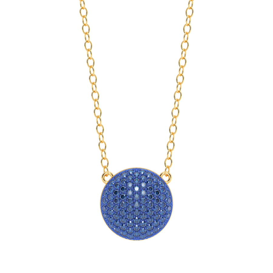 Hello Ella Sphere Pendant Necklace in Blue