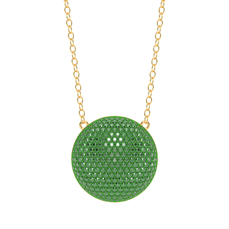 Hello Ella Sphere Pendant Necklace in Green