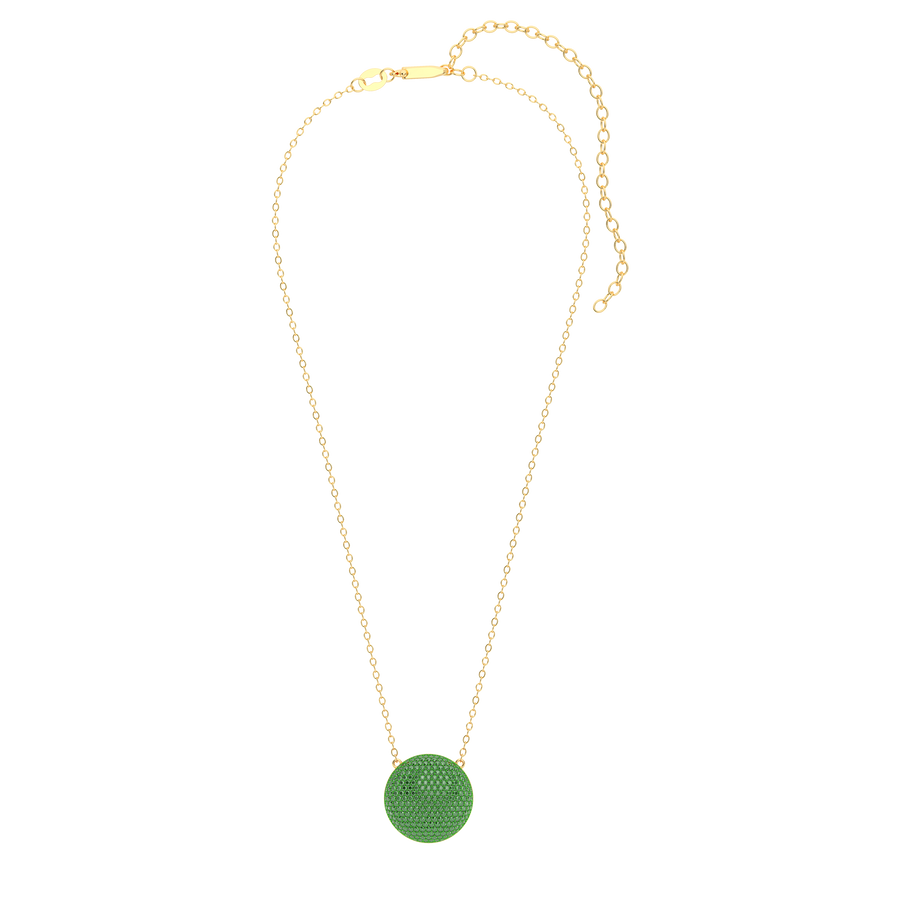 Hello Ella Sphere Pendant Necklace in Green