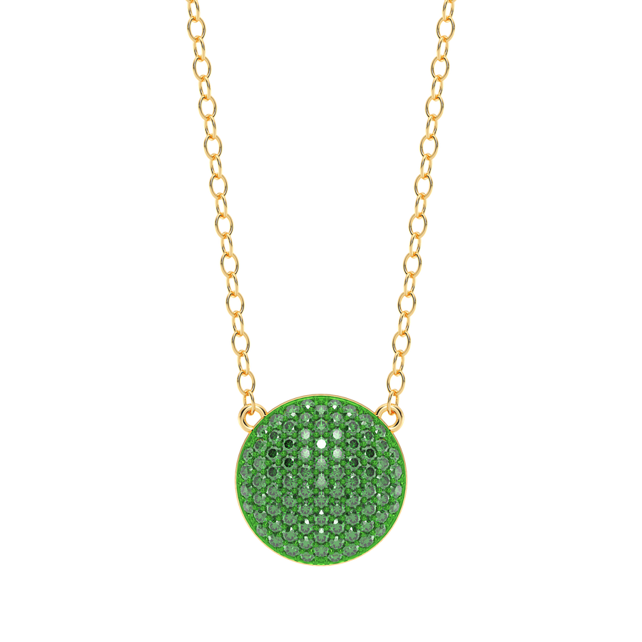 Hello Ella Sphere Pendant Necklace in Green