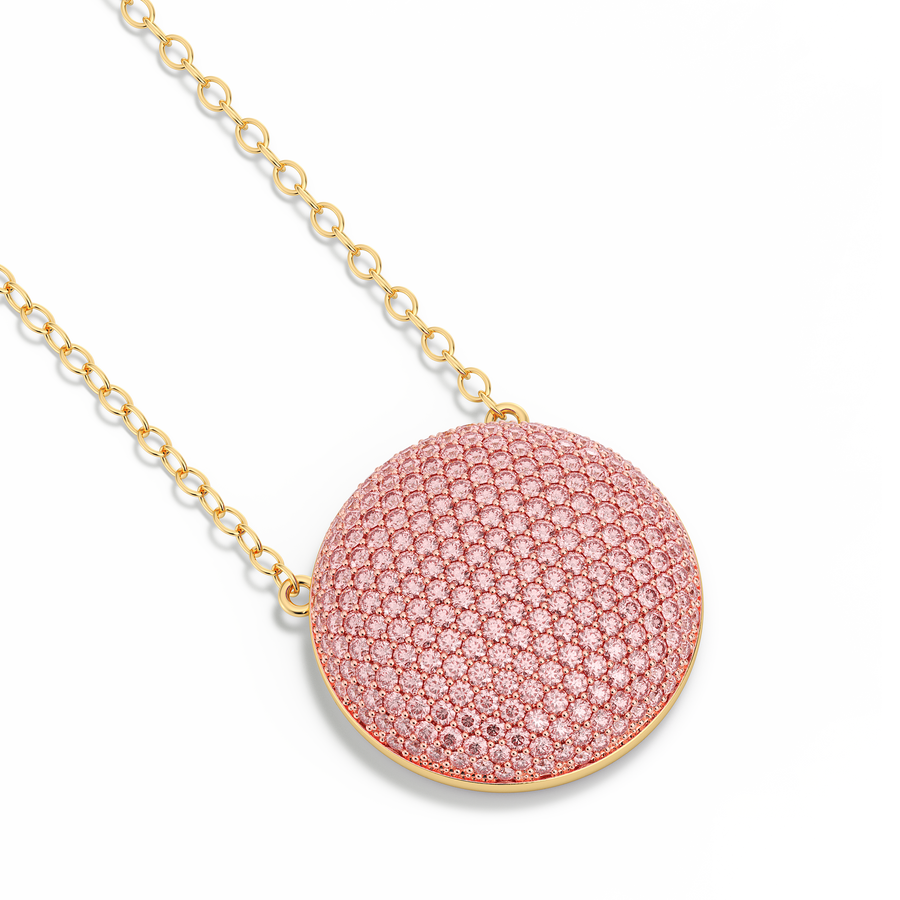 Hello Ella Sphere Pendant Necklace in Pink