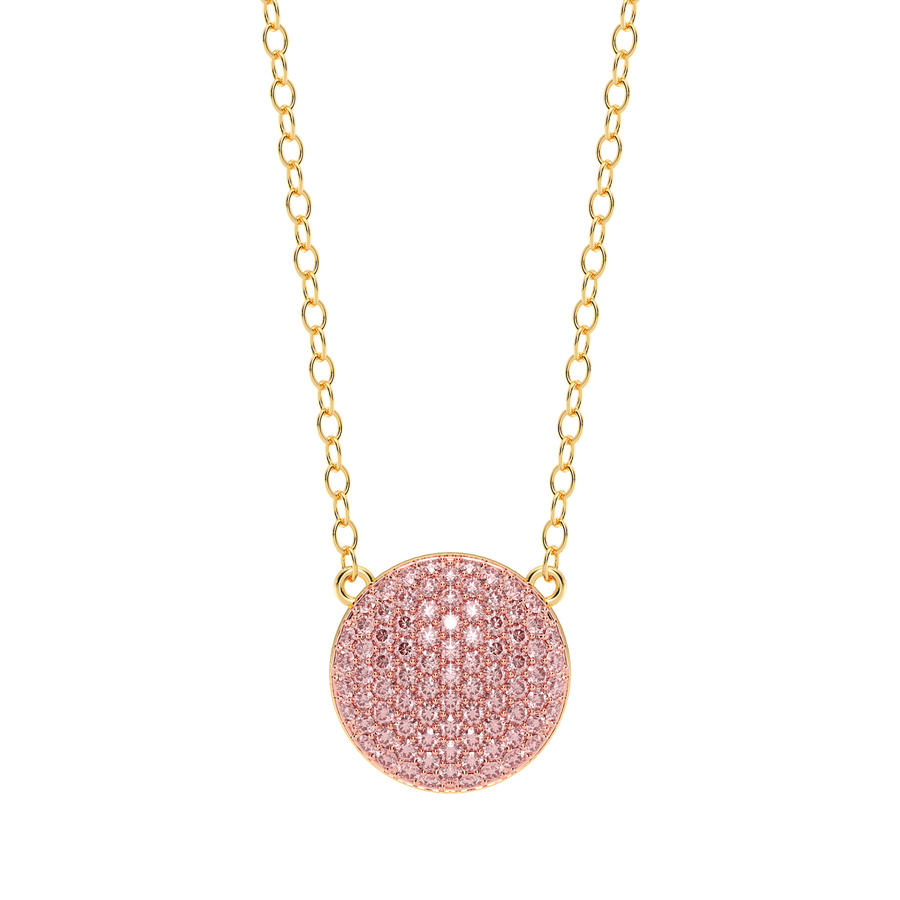 Hello Ella Sphere Pendant Necklace in Pink
