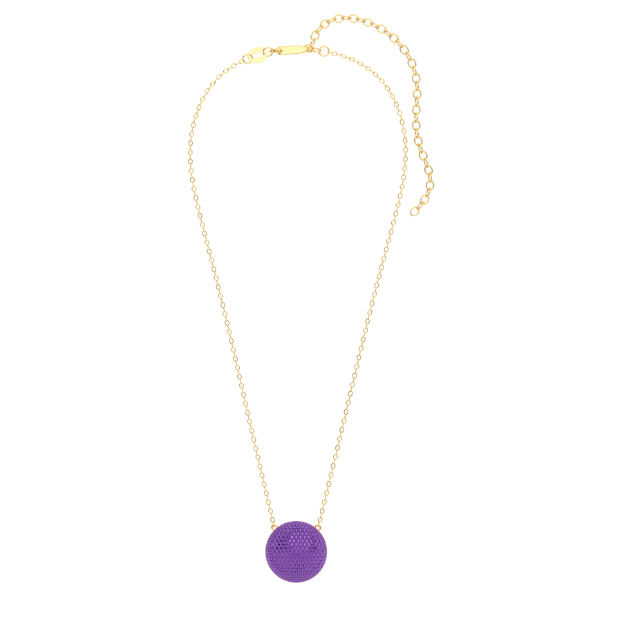 Hello Ella Sphere Pendant Necklace in Purple