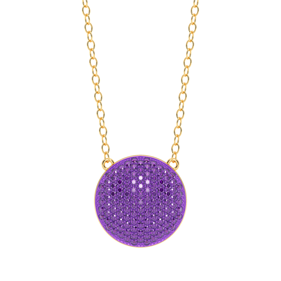 Hello Ella Sphere Pendant Necklace in Purple