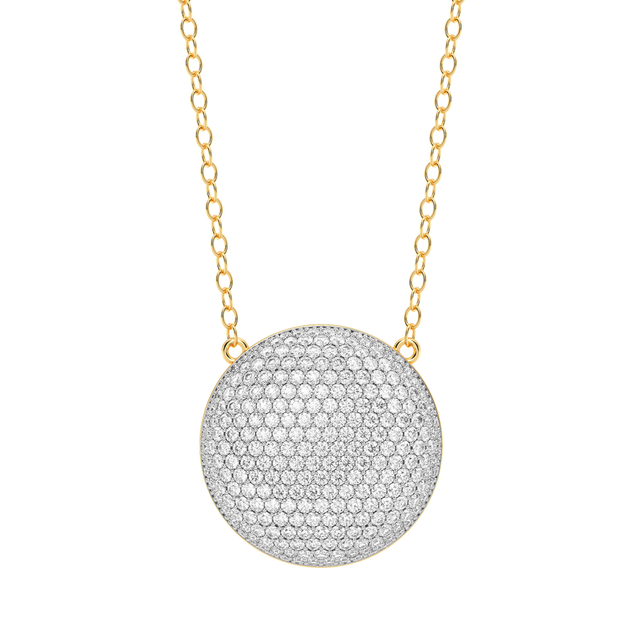 Hello Ella Sphere Pendant Necklace in White