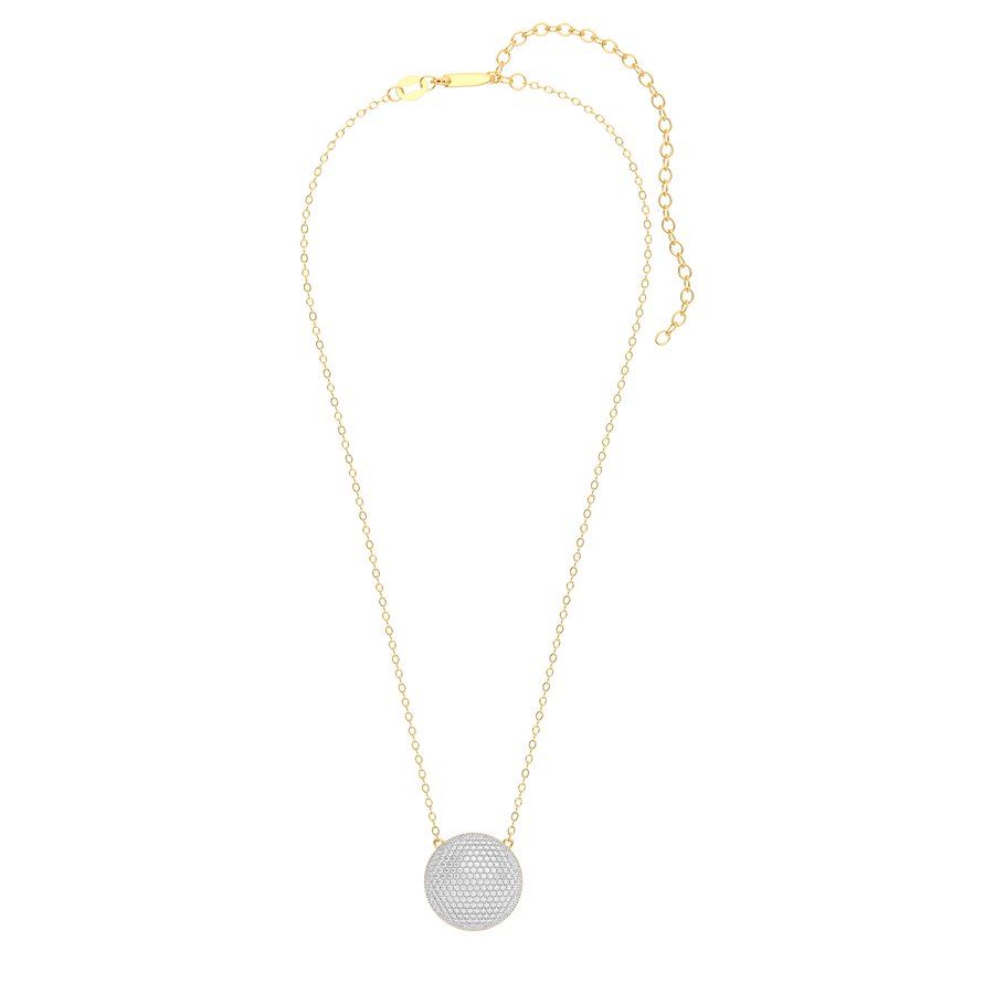 Hello Ella Sphere Pendant Necklace in White