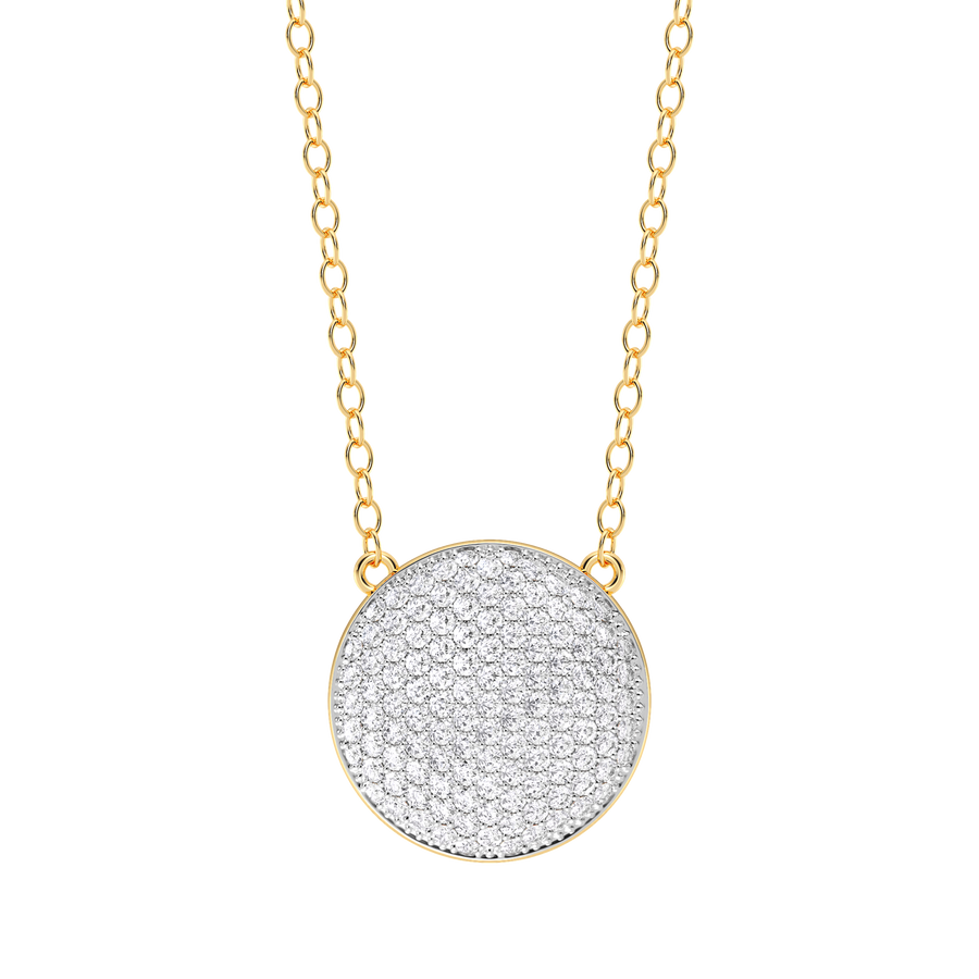 Hello Ella Sphere Pendant Necklace in White
