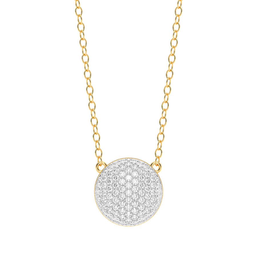 Hello Ella Sphere Pendant Necklace in White