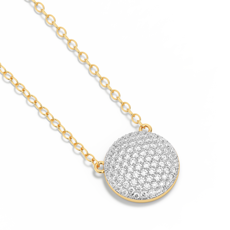 Hello Ella Sphere Pendant Necklace in White