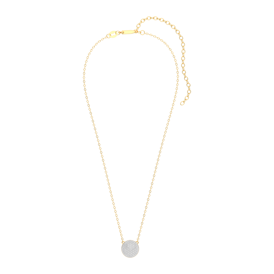Hello Ella Sphere Pendant Necklace in White