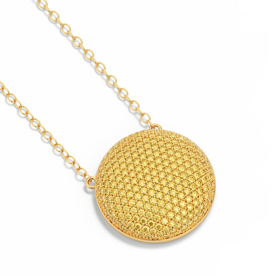 Hello Ella Sphere Pendant Necklace in Yellow