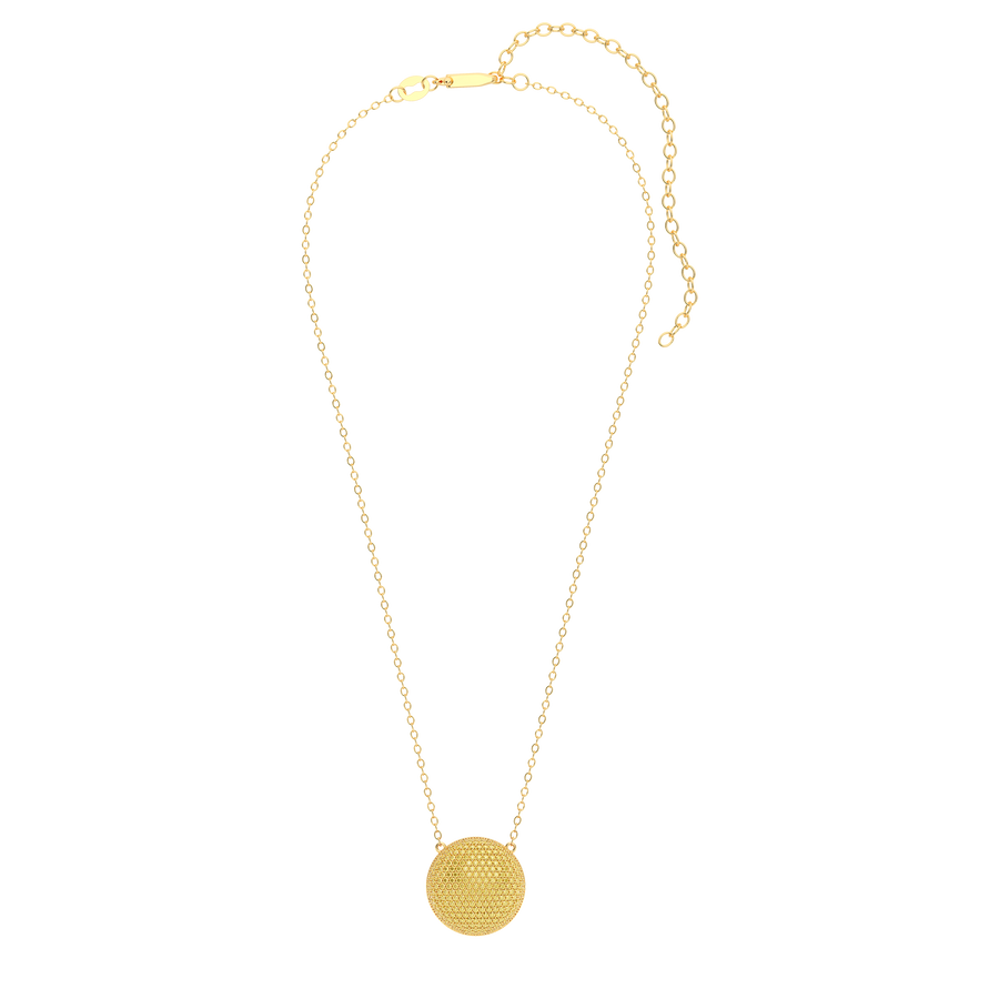 Hello Ella Sphere Pendant Necklace in Yellow