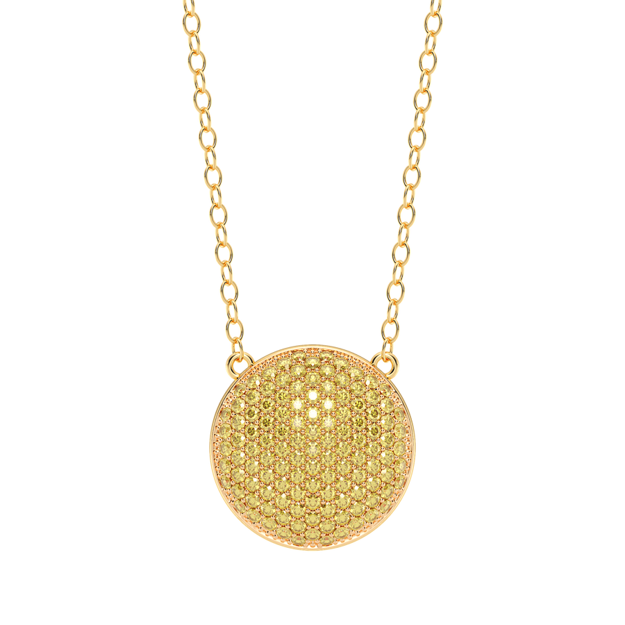 Hello Ella Sphere Pendant Necklace in Yellow