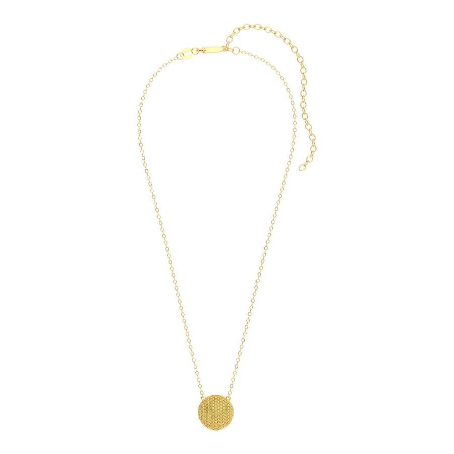 Hello Ella Sphere Pendant Necklace in Yellow