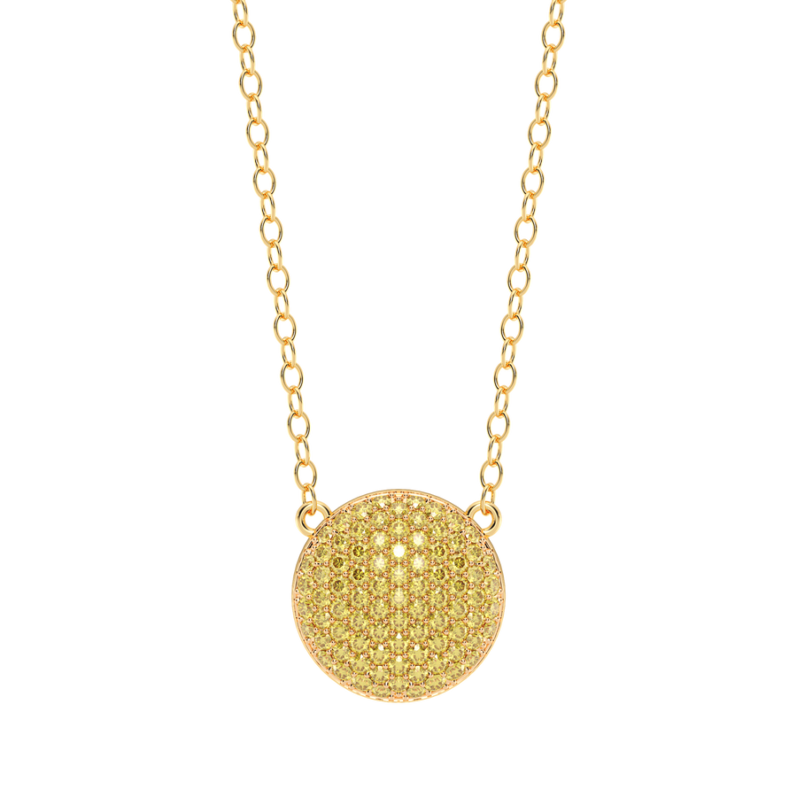 Hello Ella Sphere Pendant Necklace in Yellow