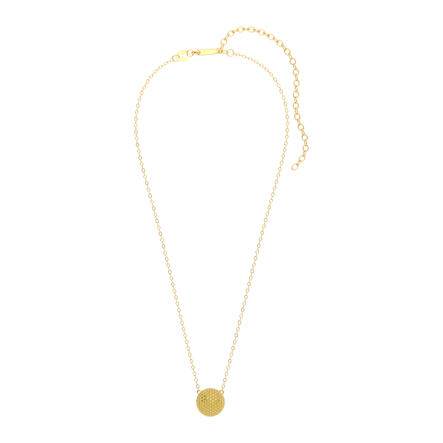 Hello Ella Sphere Pendant Necklace in Yellow