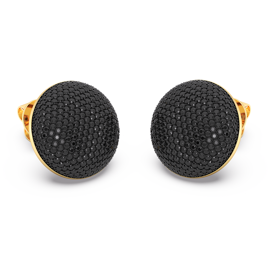 Hello Ella Sphere Studs in Black