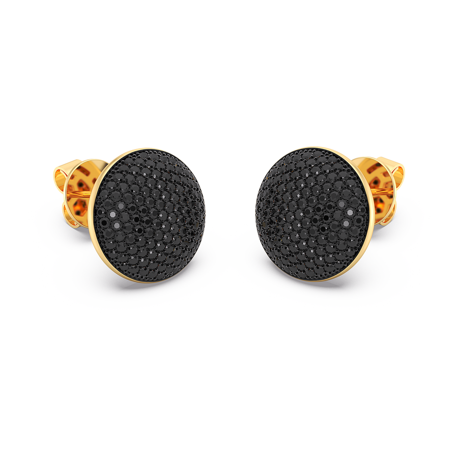 Hello Ella Sphere Studs in Black