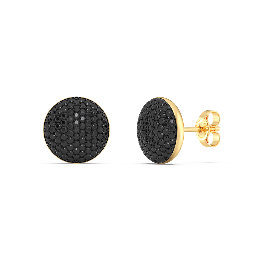 Hello Ella Sphere Studs in Black