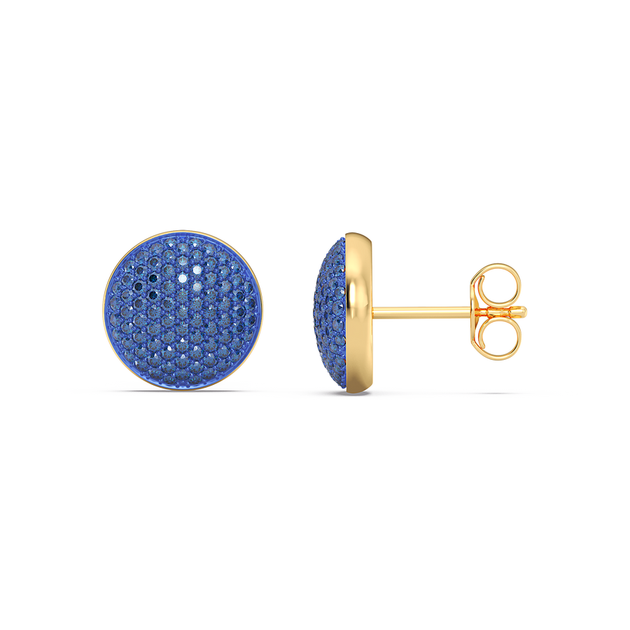Hello Ella Sphere Studs in Blue