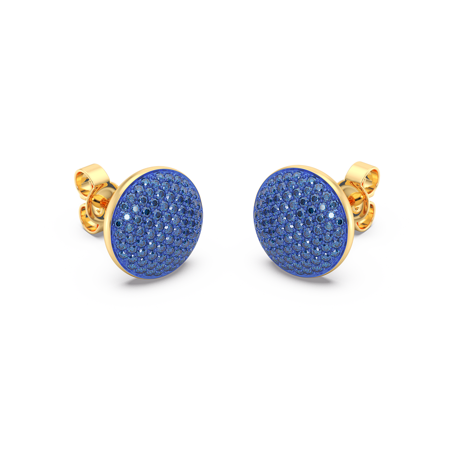 Hello Ella Sphere Studs in Blue
