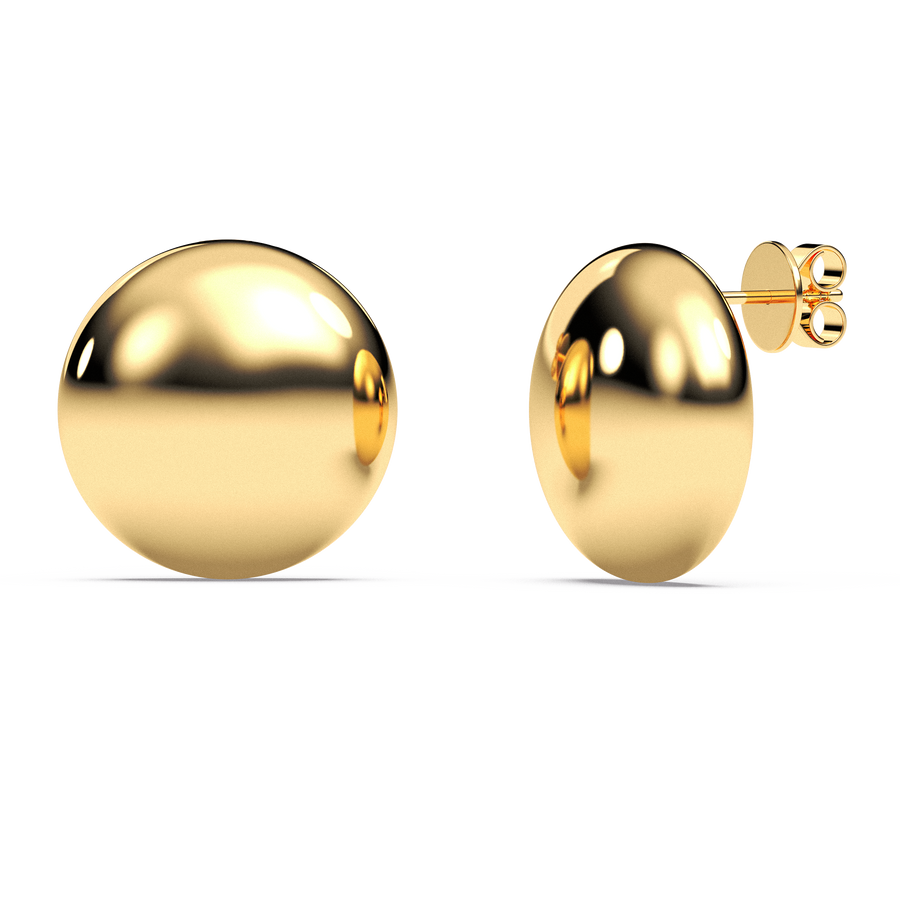 Hello Ella Sphere Studs in Gold