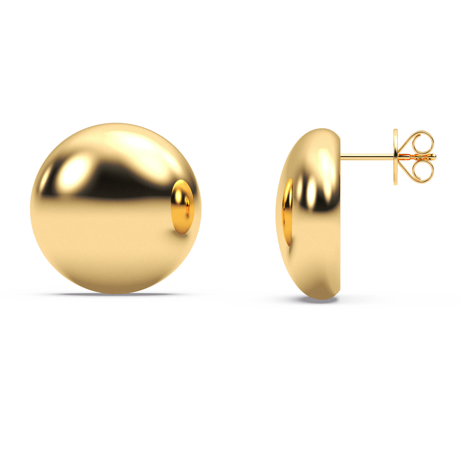 Hello Ella Sphere Studs in Gold