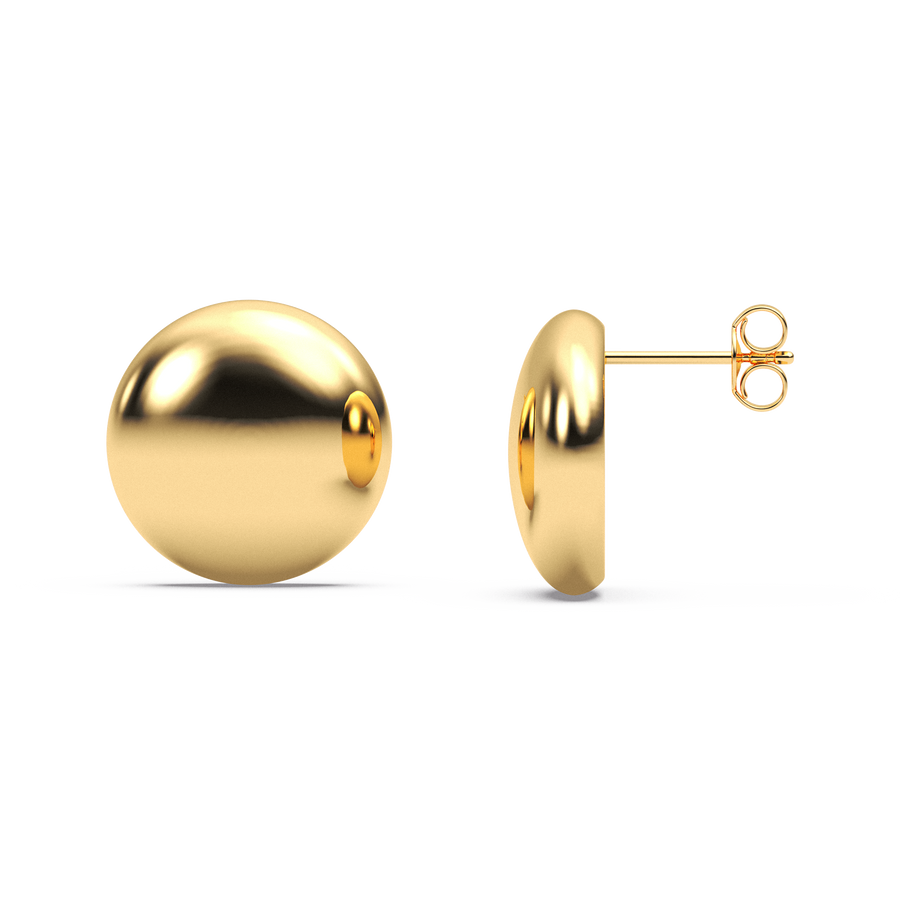 Hello Ella Sphere Studs in Gold
