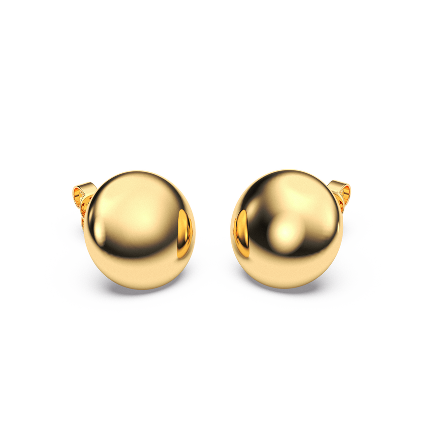 Hello Ella Sphere Studs in Gold