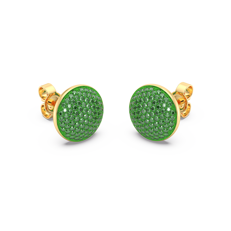 Hello Ella Sphere Studs in Green