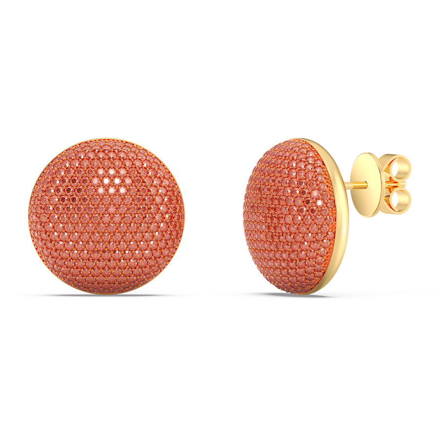 Hello Ella Sphere Studs in Orange