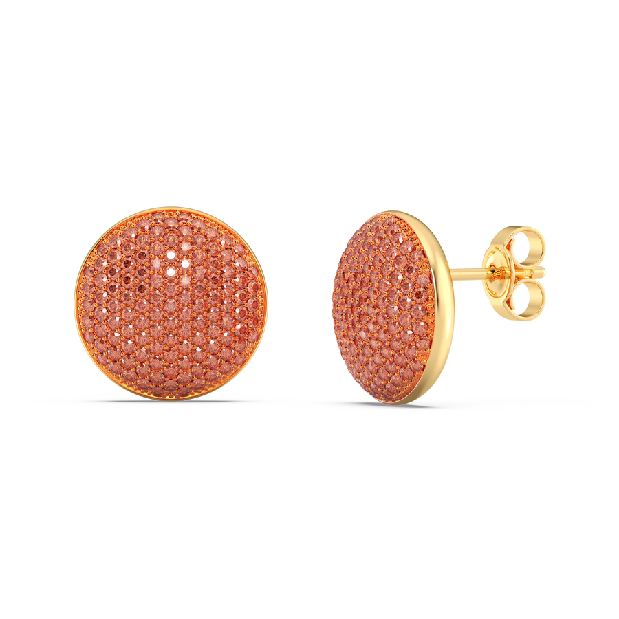 Hello Ella Sphere Studs in Orange