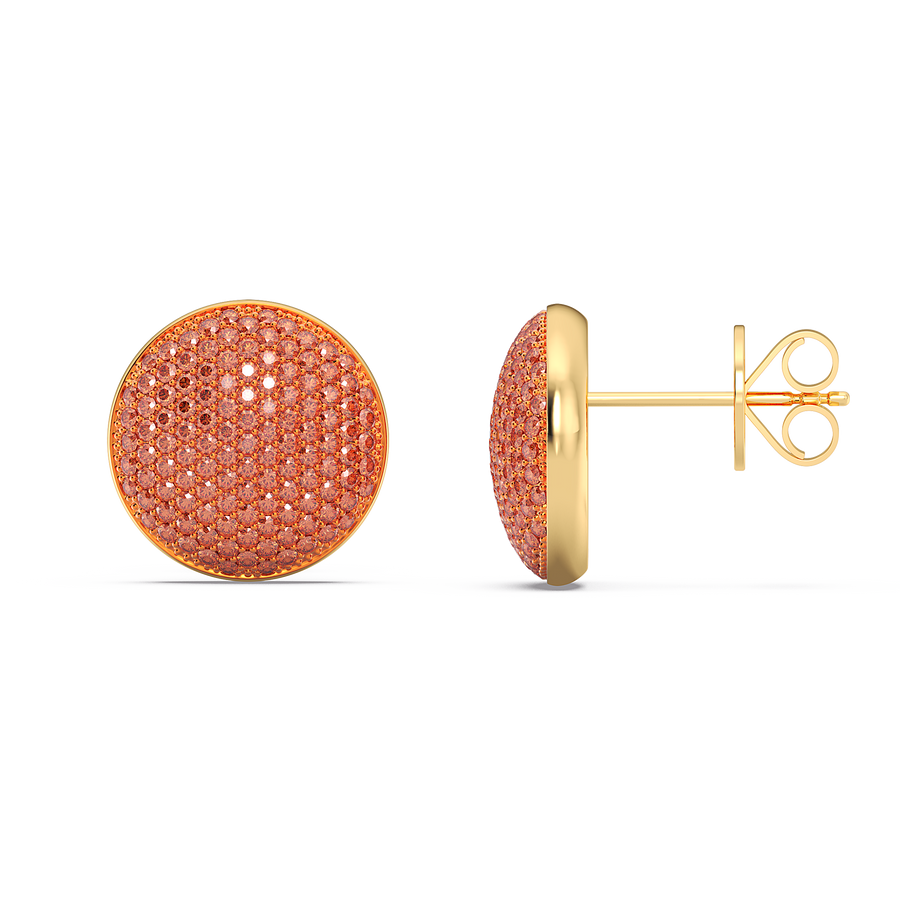 Hello Ella Sphere Studs in Orange