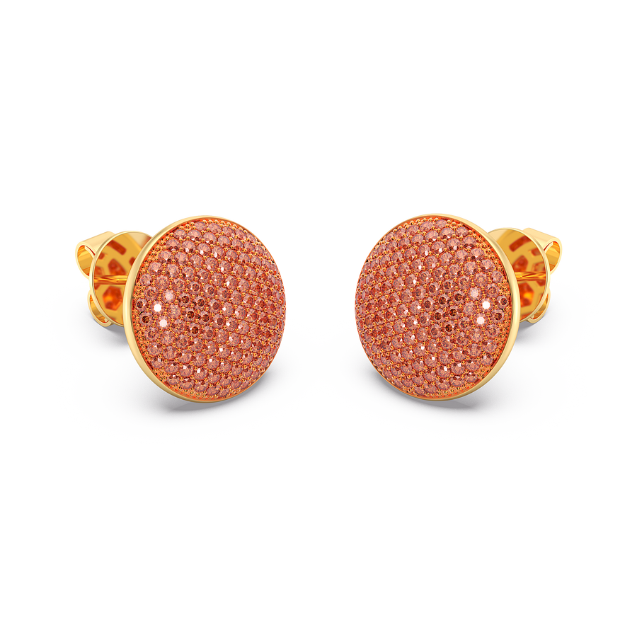 Hello Ella Sphere Studs in Orange