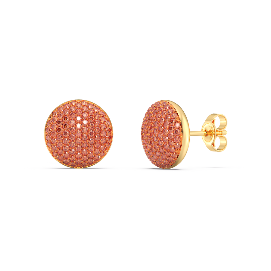 Hello Ella Sphere Studs in Orange