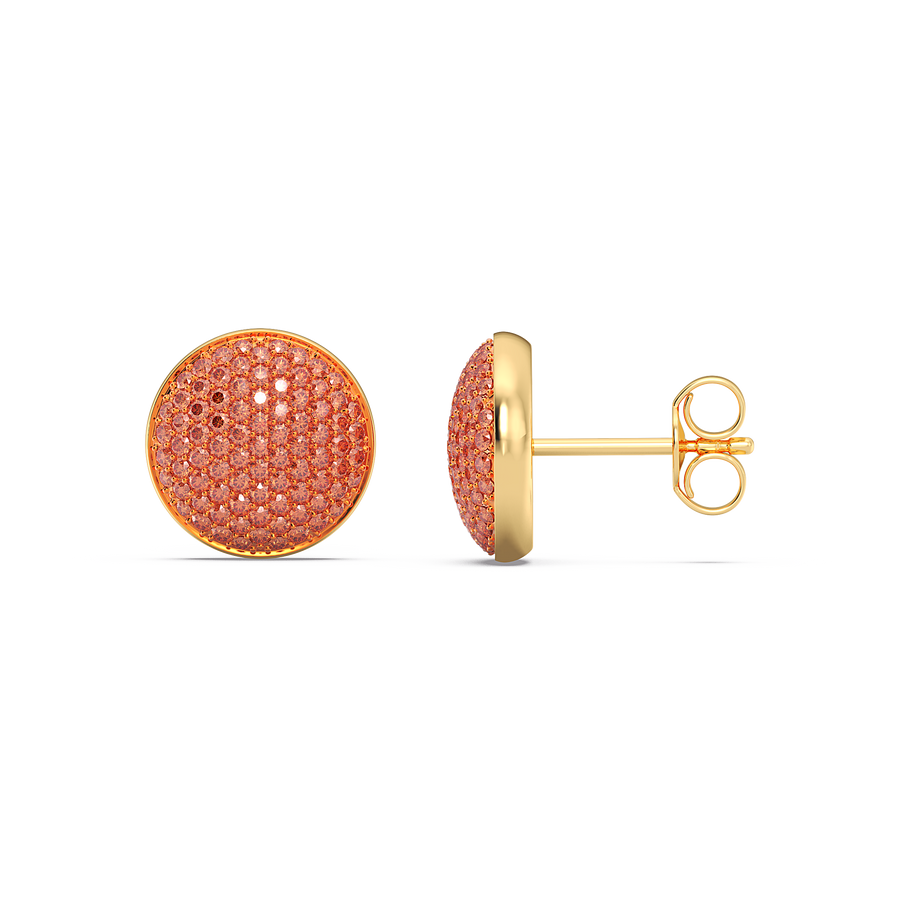 Hello Ella Sphere Studs in Orange