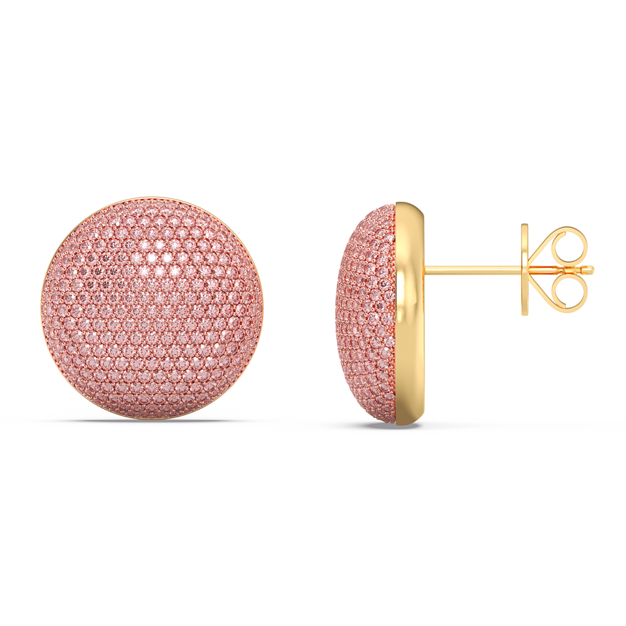 Hello Ella Sphere Studs in Pink