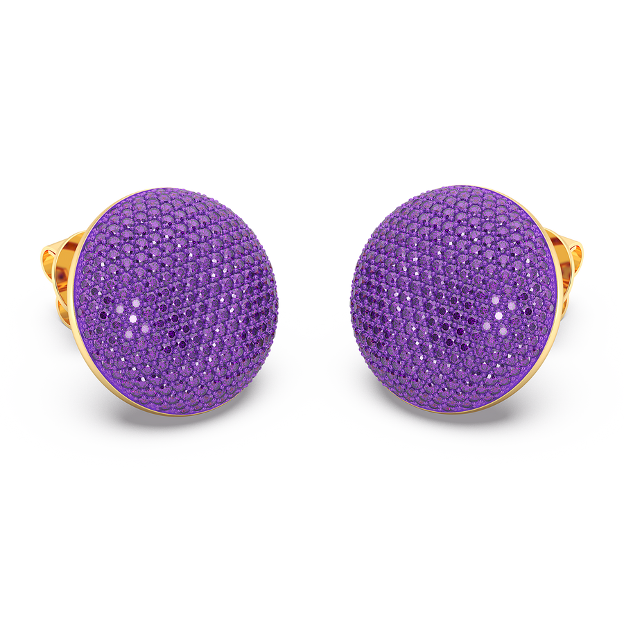 Hello Ella Sphere Studs in Purple
