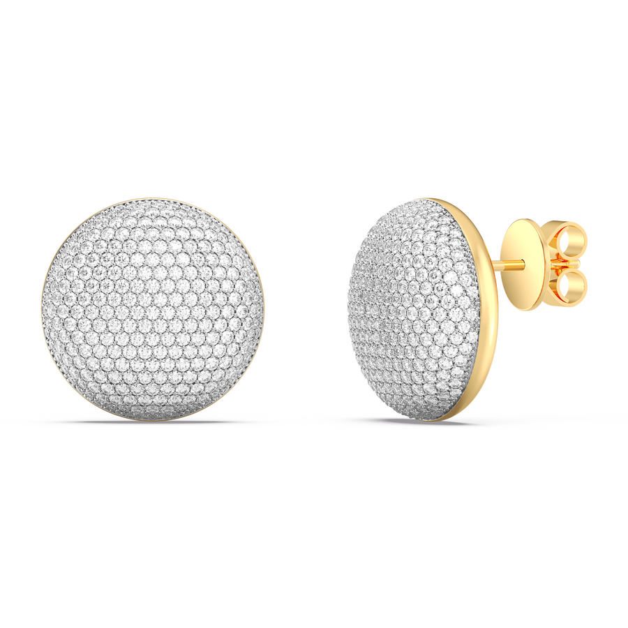 Hello Ella Sphere Studs in White