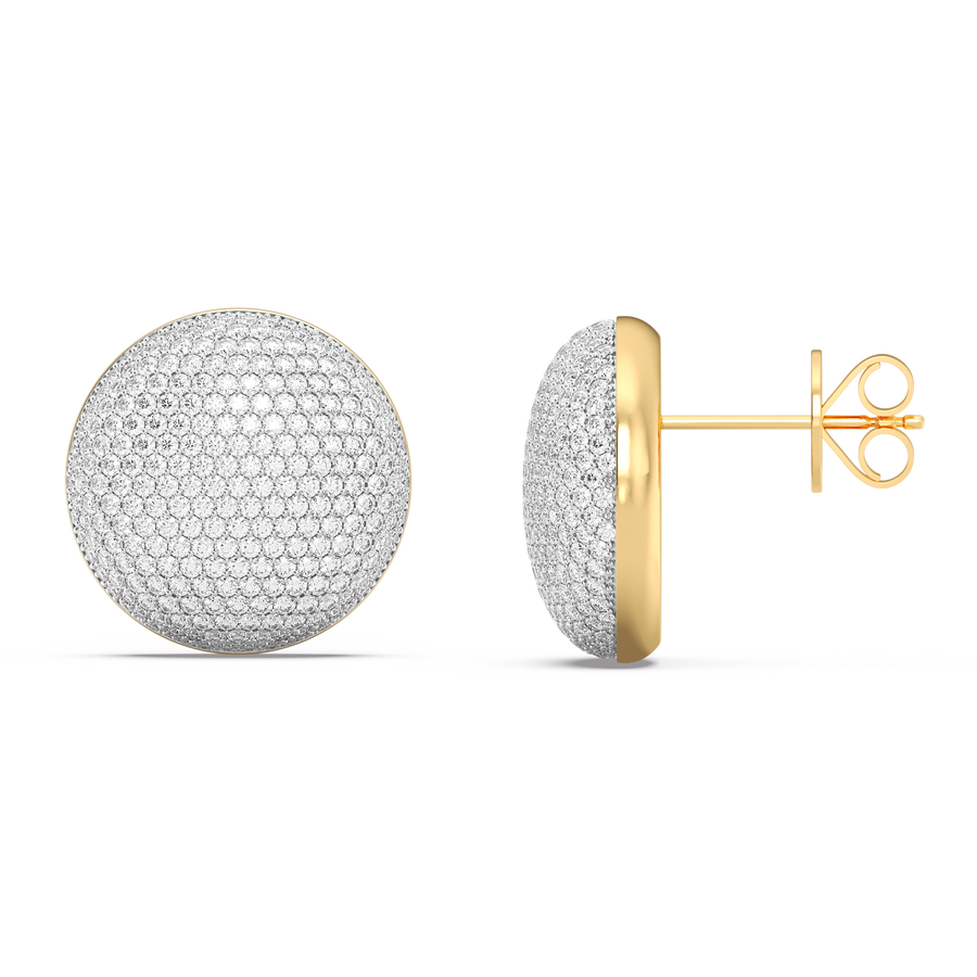 Hello Ella Sphere Studs in White