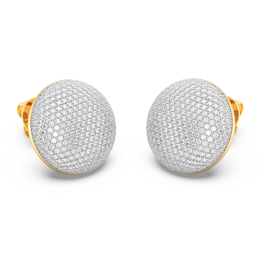 Hello Ella Sphere Studs in White